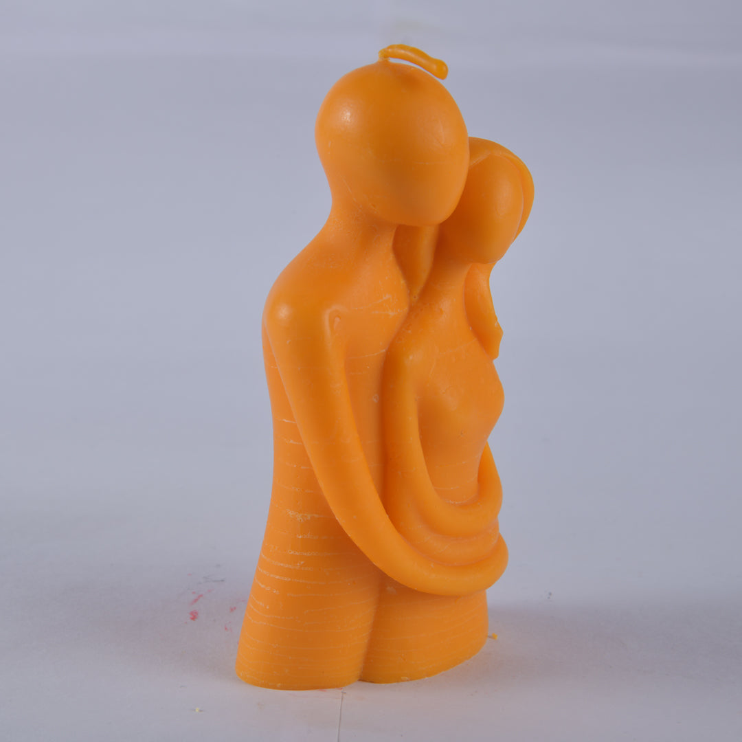 Real Couple Hugging Figure Candle Orange Style 4