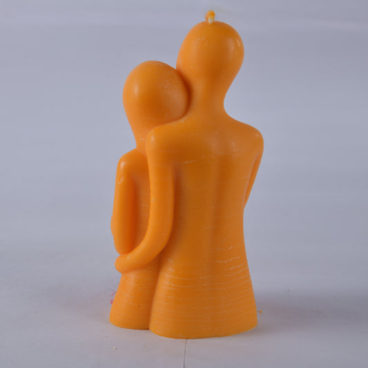 Real Couple Hugging Figure Candle Orange Style 3