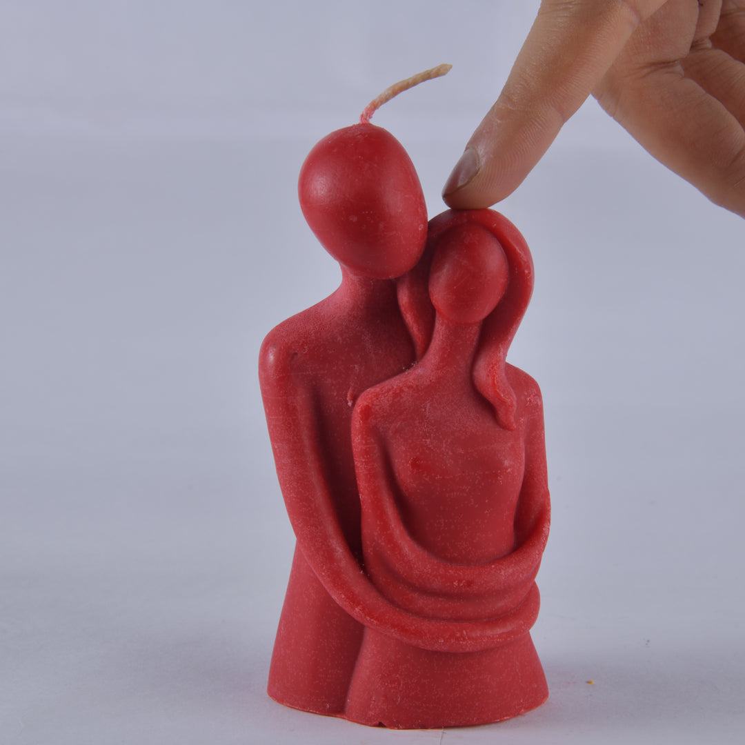 Real Couple Hugging Figure Candle Red Style 8