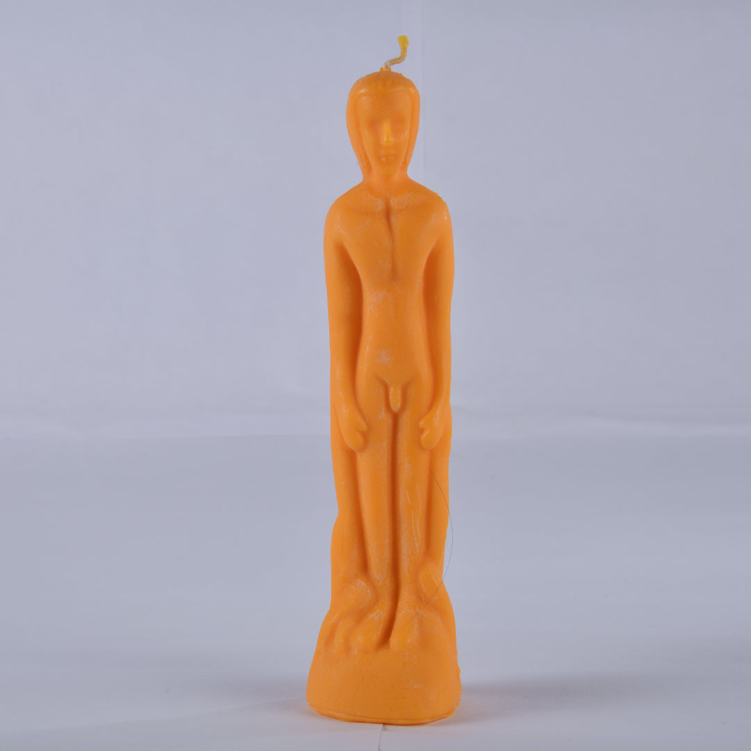 Real Male Figure Candle Orange