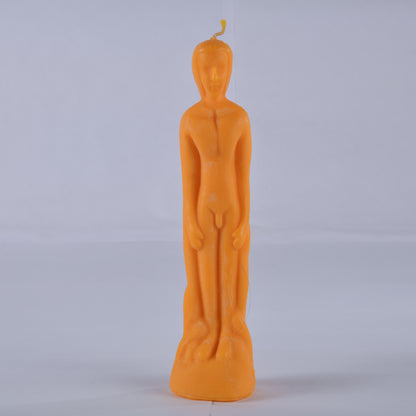 Real Male Figure Candle Orange