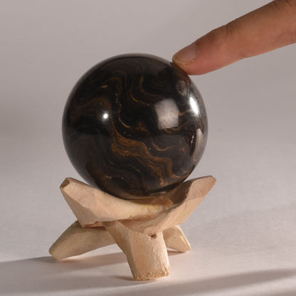 Real Stromatolite Crystal Ball Sphere