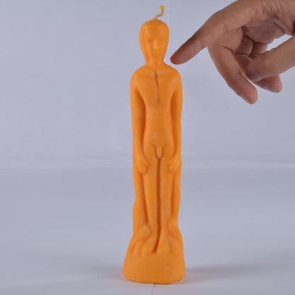 Real Male Figure Candle Orange