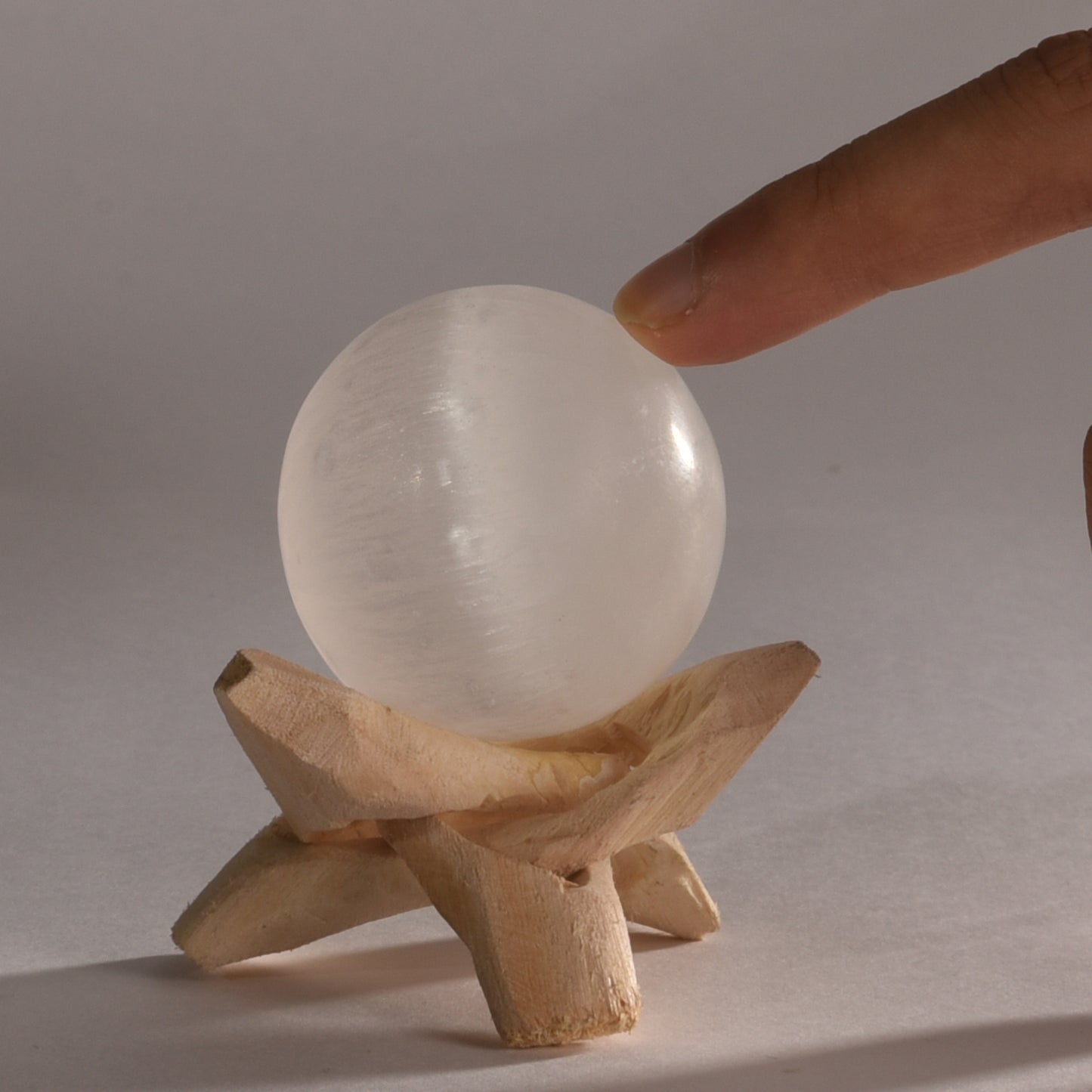 Real Selenite Crystal Ball Sphere