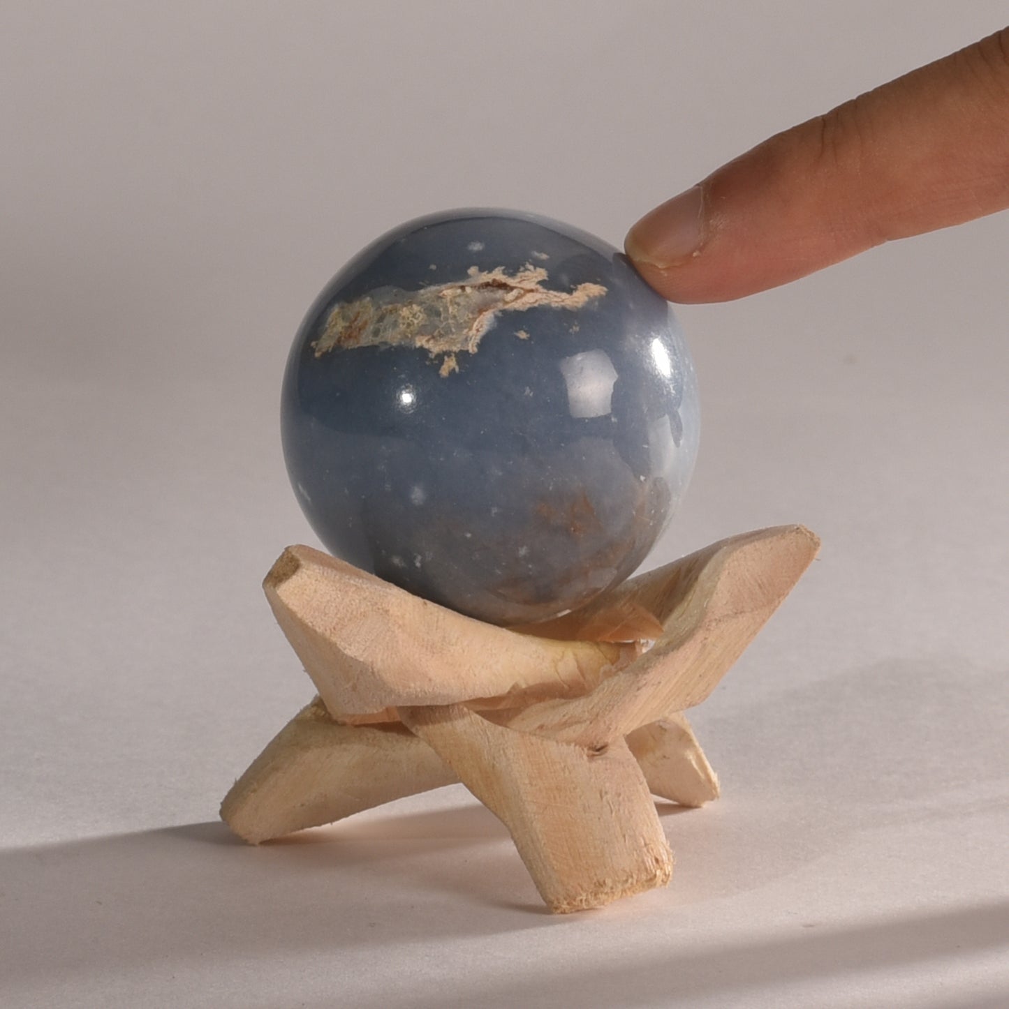 Real Angelite Crystal Ball Sphere