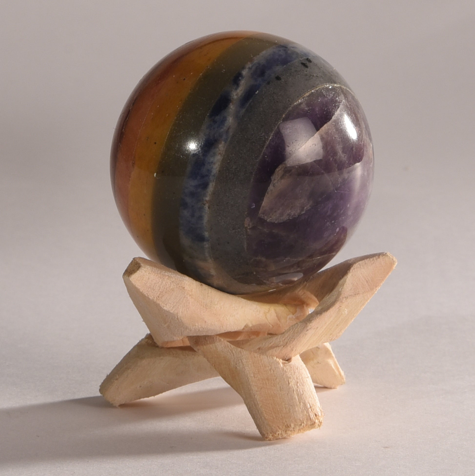 Real Seven Chakra Crystal Ball Sphere