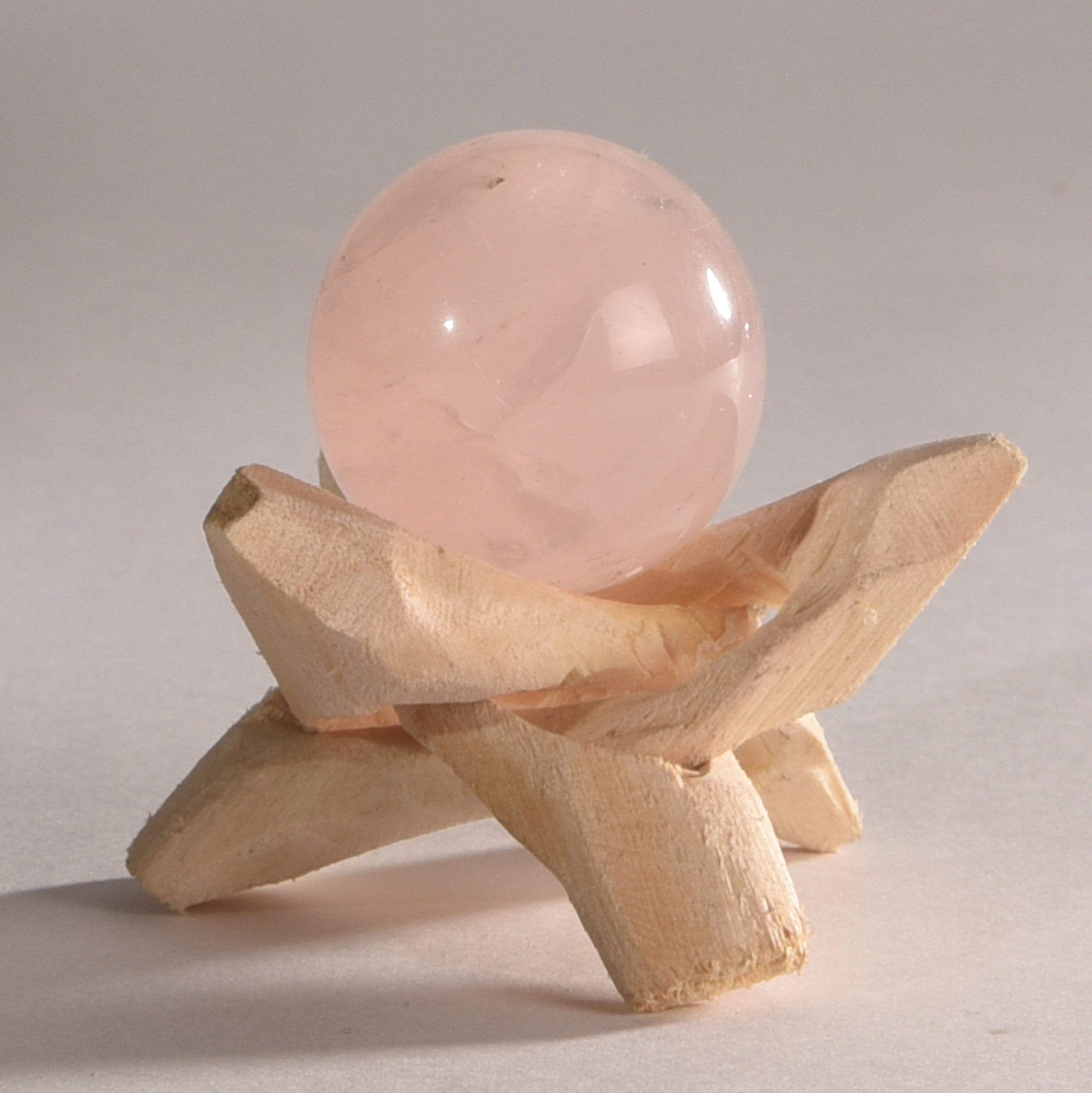 Real Rose Quartz Mini Crystal Ball Sphere