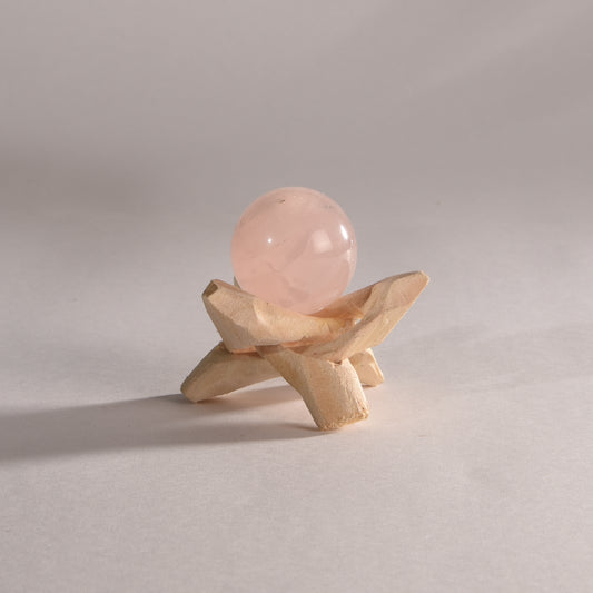 Real Rose Quartz Mini Crystal Ball Sphere