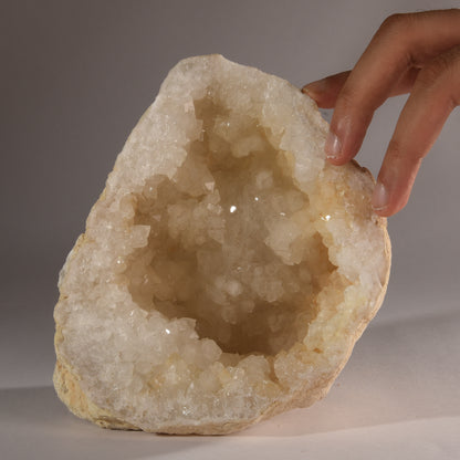 Real Clear Quartz Crystal Geode