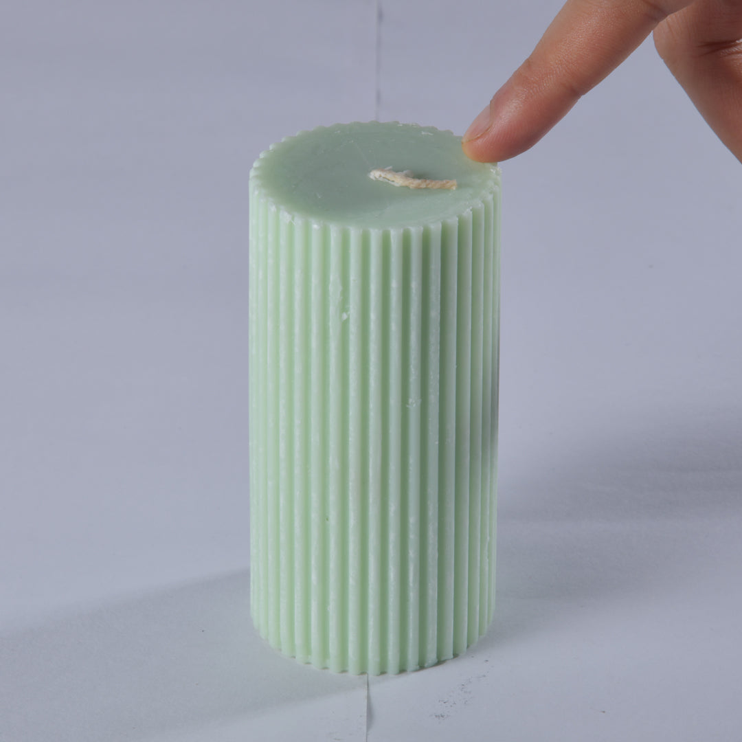 Real Tall Green Candle Daily Ritual Candle