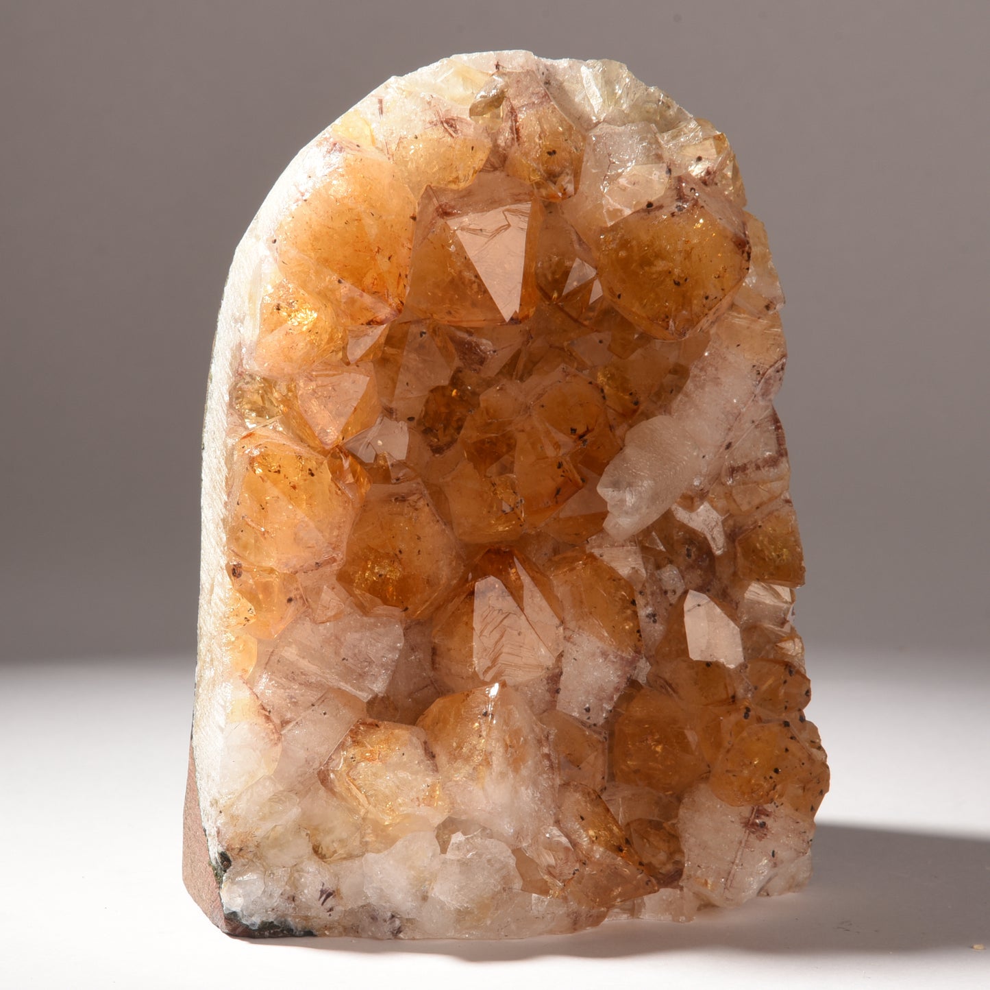 Real Citrine Standing Crystal Geode