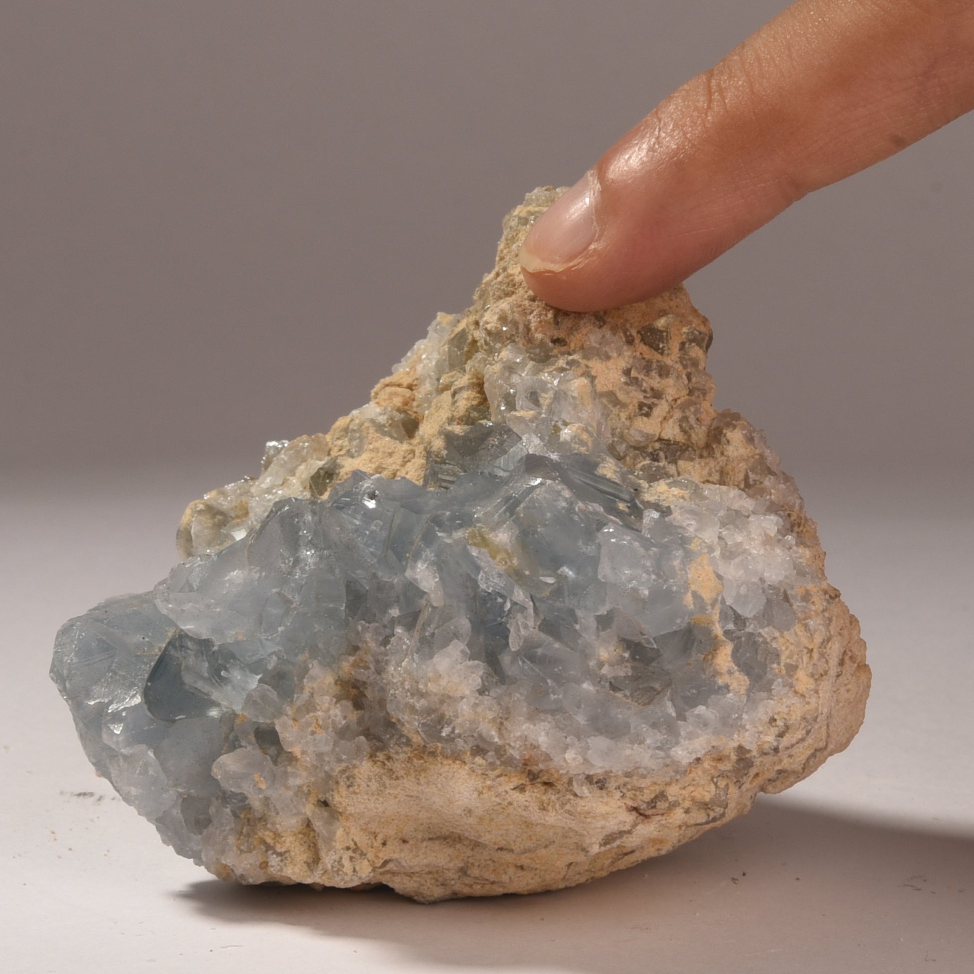 Real Celestine Crystal Clusters