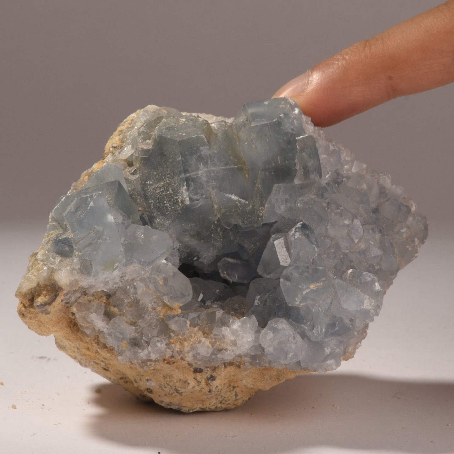 Real Celestine Crystal Clusters