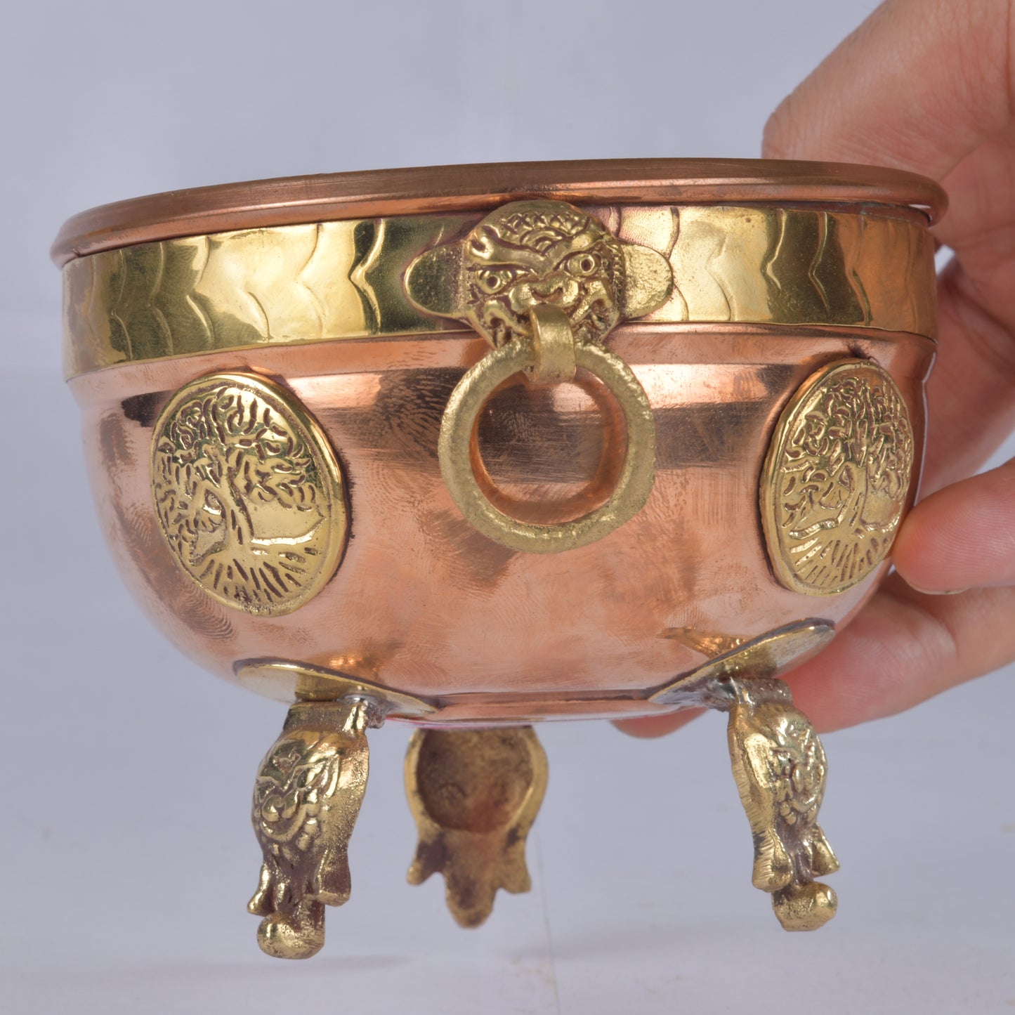 Real Vintage Copper Offering Bowl Tree of Life