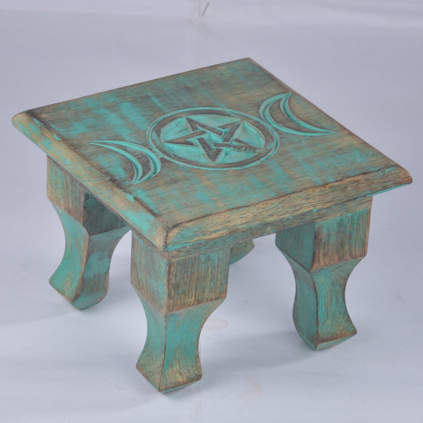 Real Wooden Green Vintage Alter Table