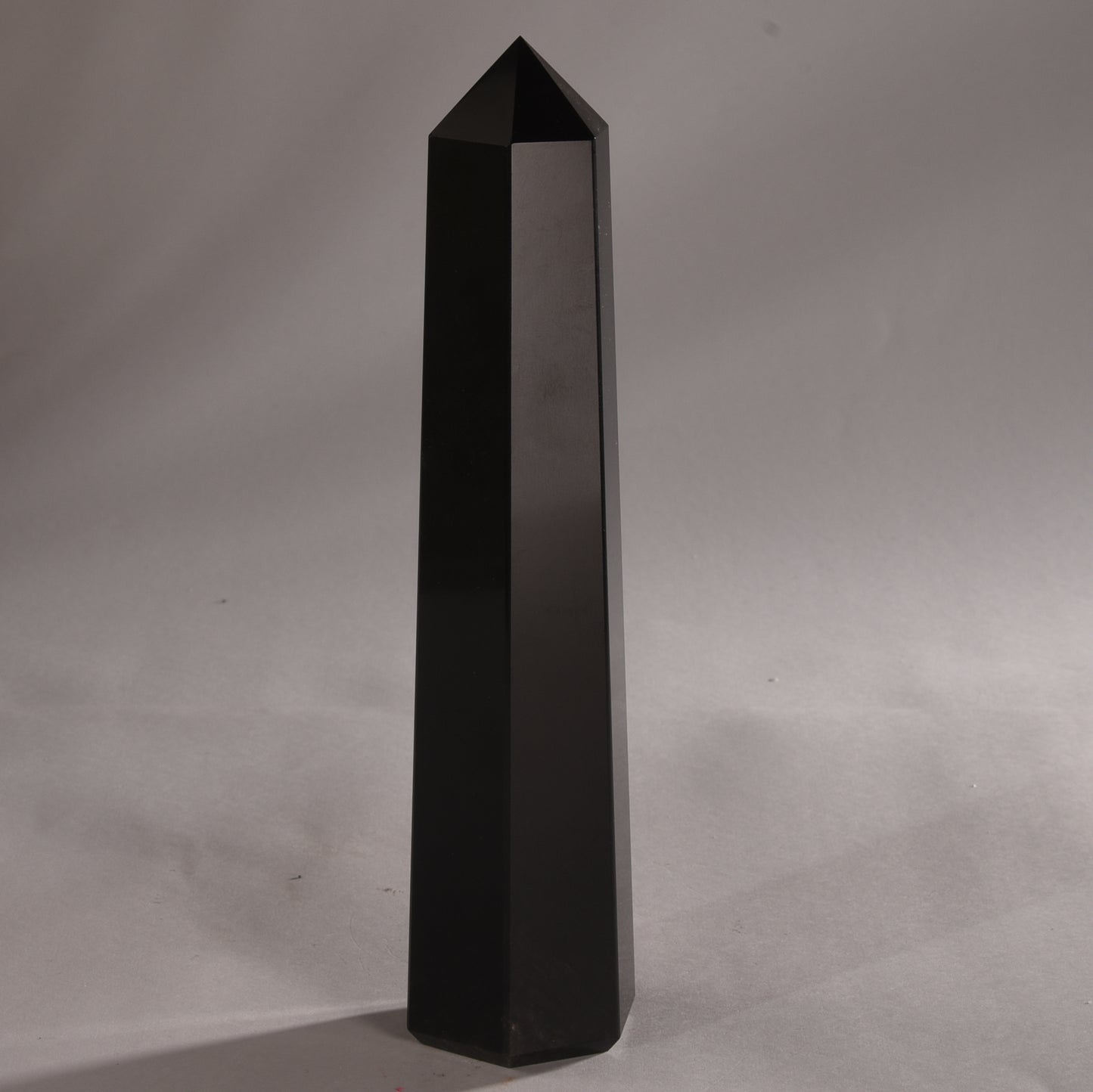 Real Black Obsidian Crystal Tower