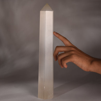 Real Selenite Crystal Tower