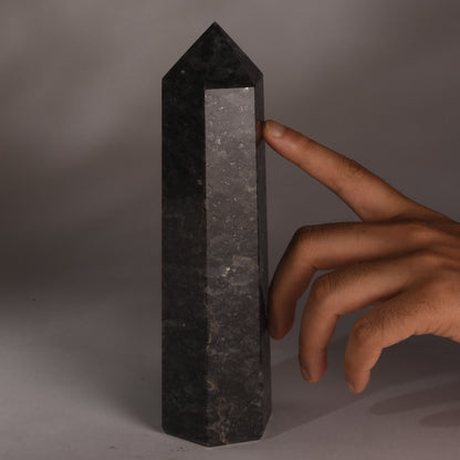 Real Larvikite Crystal Tower