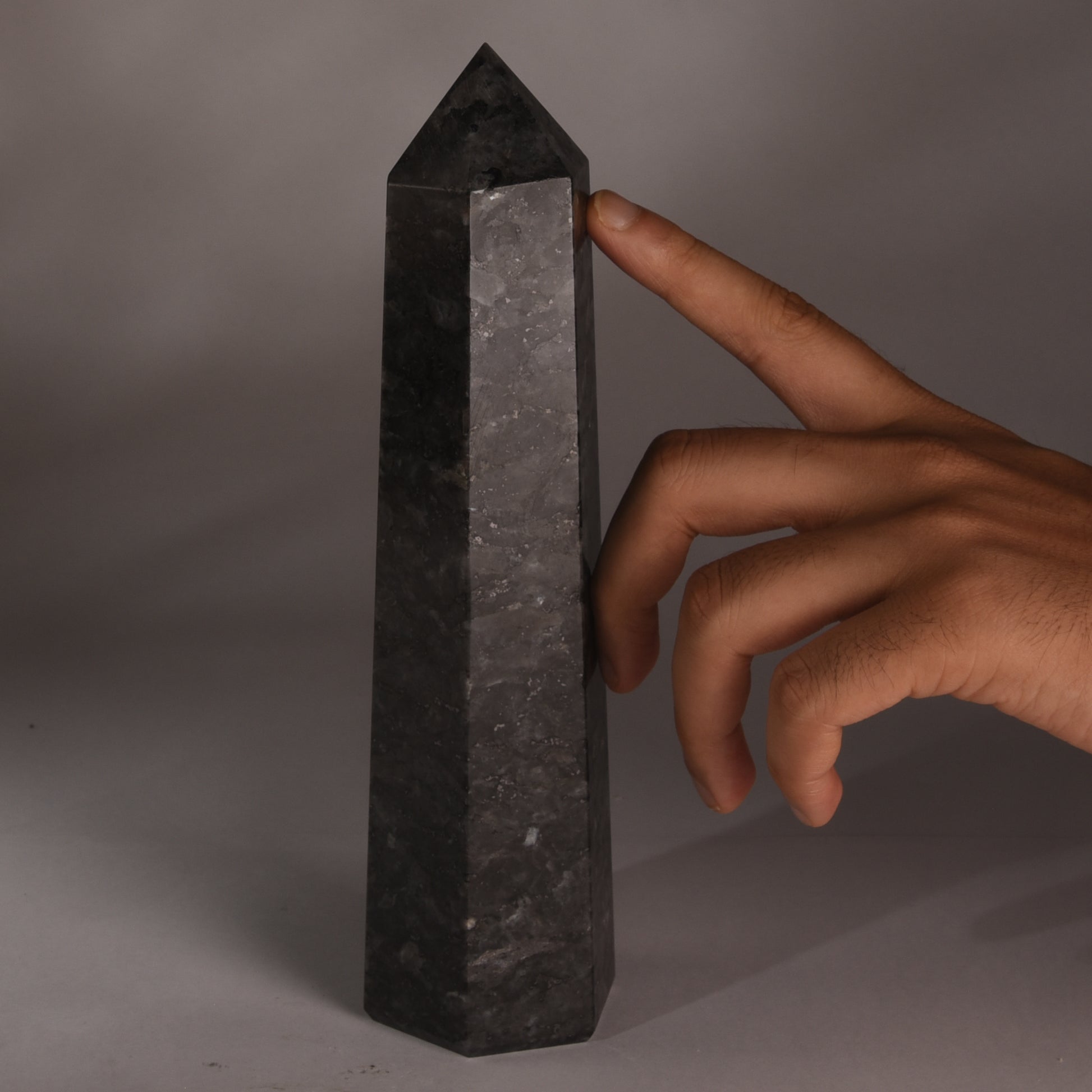 Real Larvikite Crystal Tower