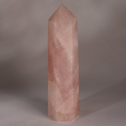 Real Rose Quartz Crystal Tower