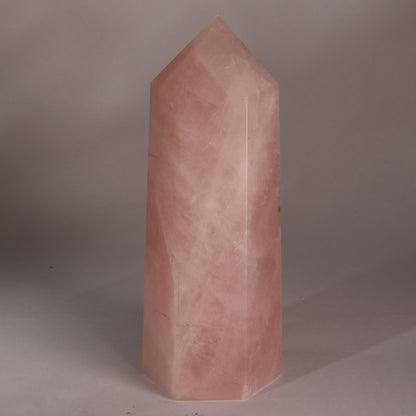 Real Rose Quartz Crystal Tower