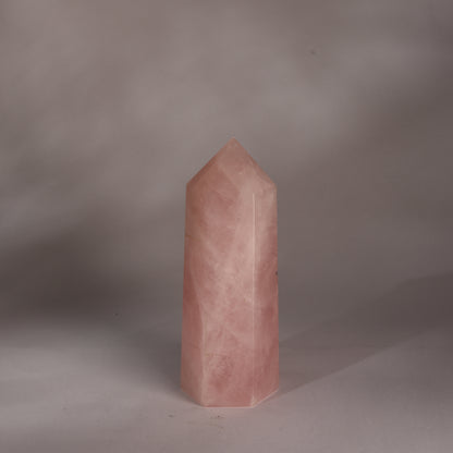 Real Rose Quartz Crystal Tower