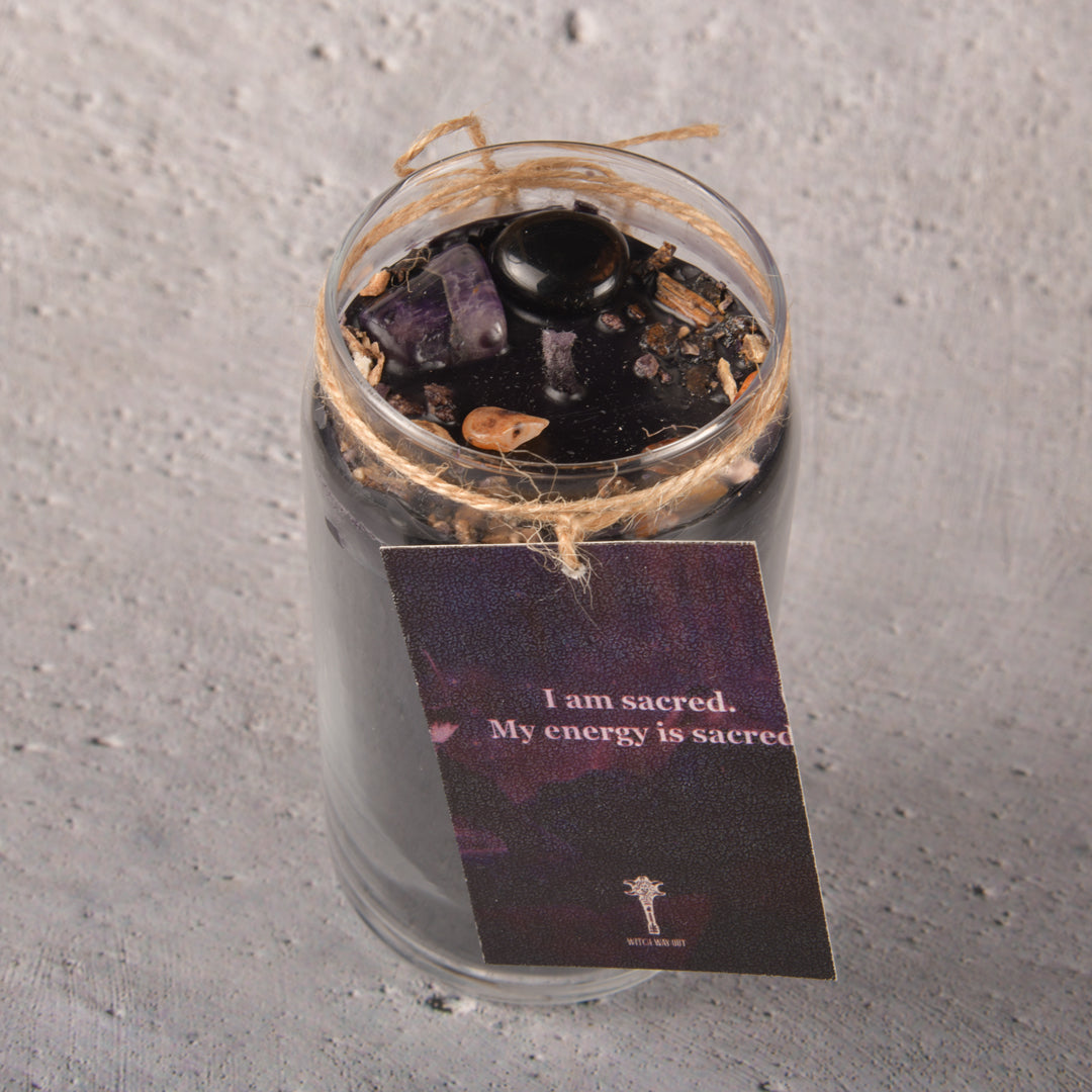 Real Intention Candle with the Protective Powers of Tigers Eye with undernotes of oud