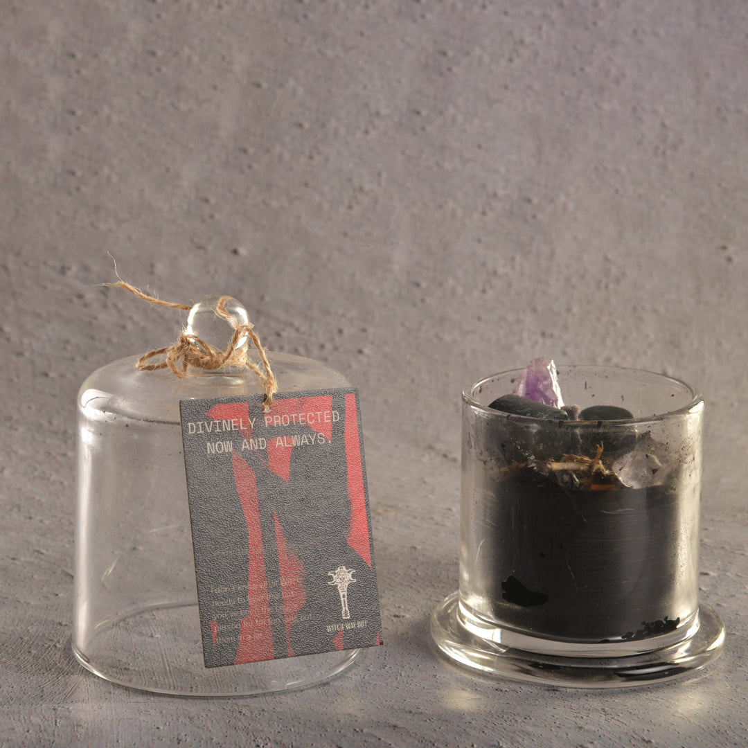 Intention Candle Divinely protected by energy you are not prepared to deal with