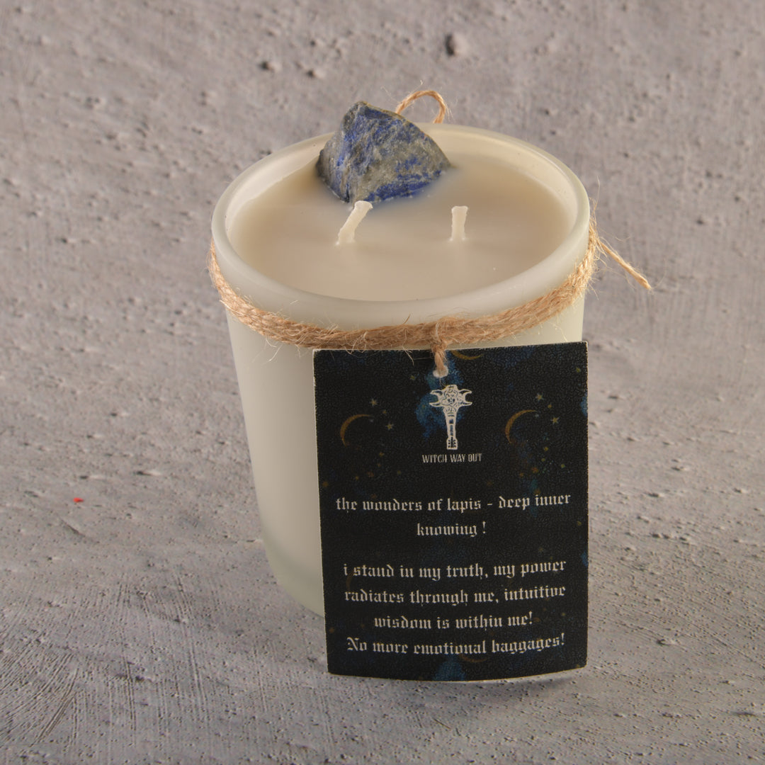 Colossal calm, deep inner knowing, release anger and stress Intention Candle