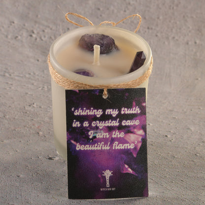 Deep meditation candle, amethyst goodness Intention Candle