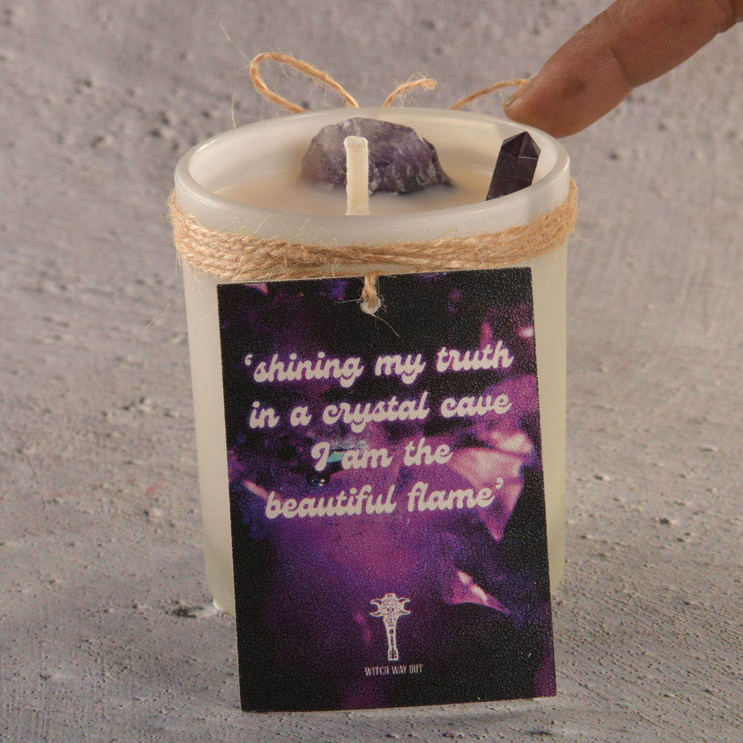 Deep meditation candle, amethyst goodness Intention Candle