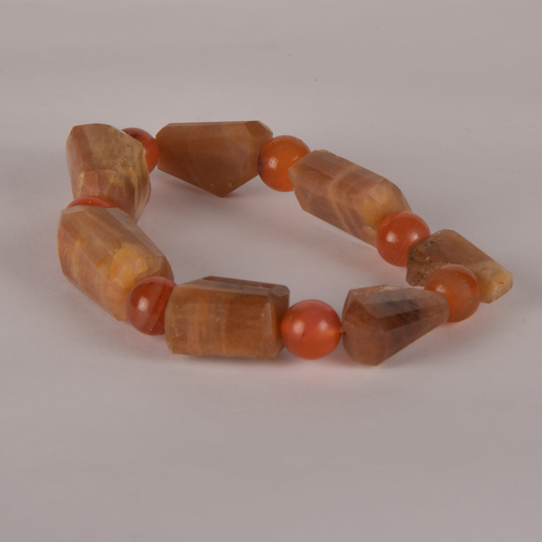 Real Sunrise energy, Warmth, Vigor, Empowerment, Vitality Crystal and Stone Combination Bracelet Jewellery