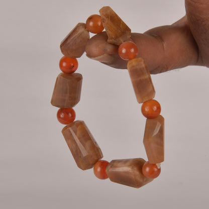 Real Sunrise energy, Warmth, Vigor, Empowerment, Vitality Crystal and Stone Combination Bracelet Jewellery