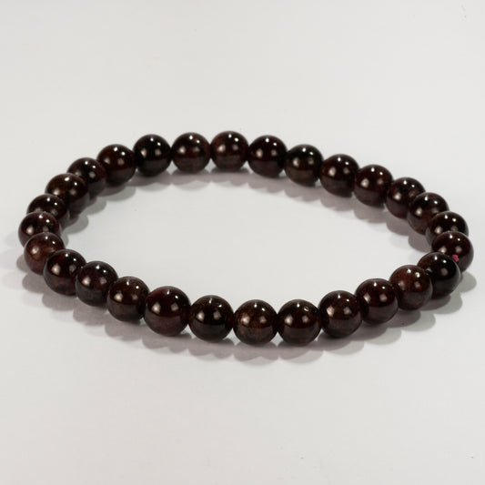 Real Garnet Crystal and Stone Bead Bracelet Jewellery 8mm