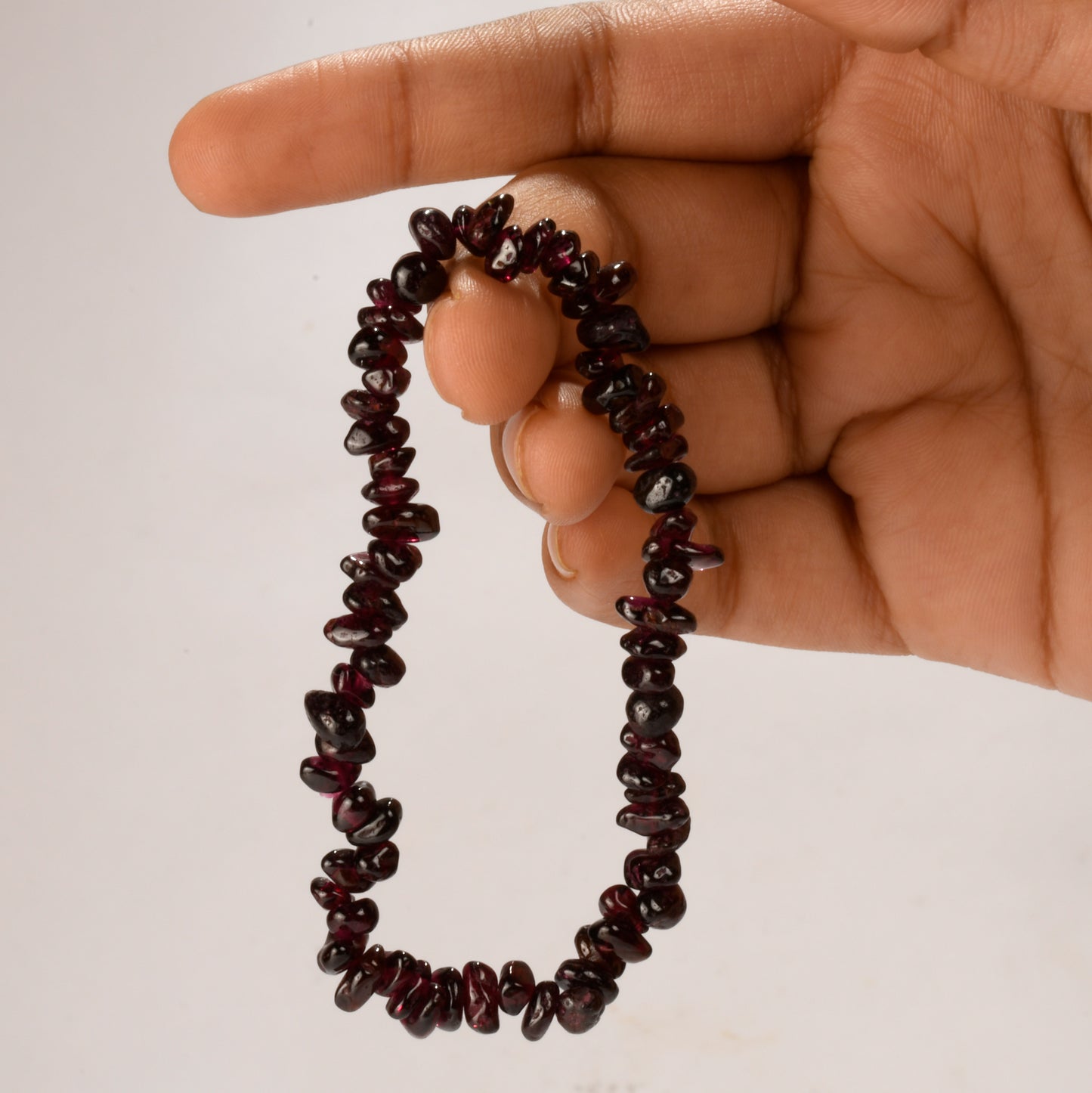 Real Garnet Crystal and Stone Chip Bracelet Jewellery