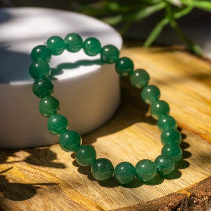 Green Jade Crystal and Stone Bead Bracelet Jewellery 8mm