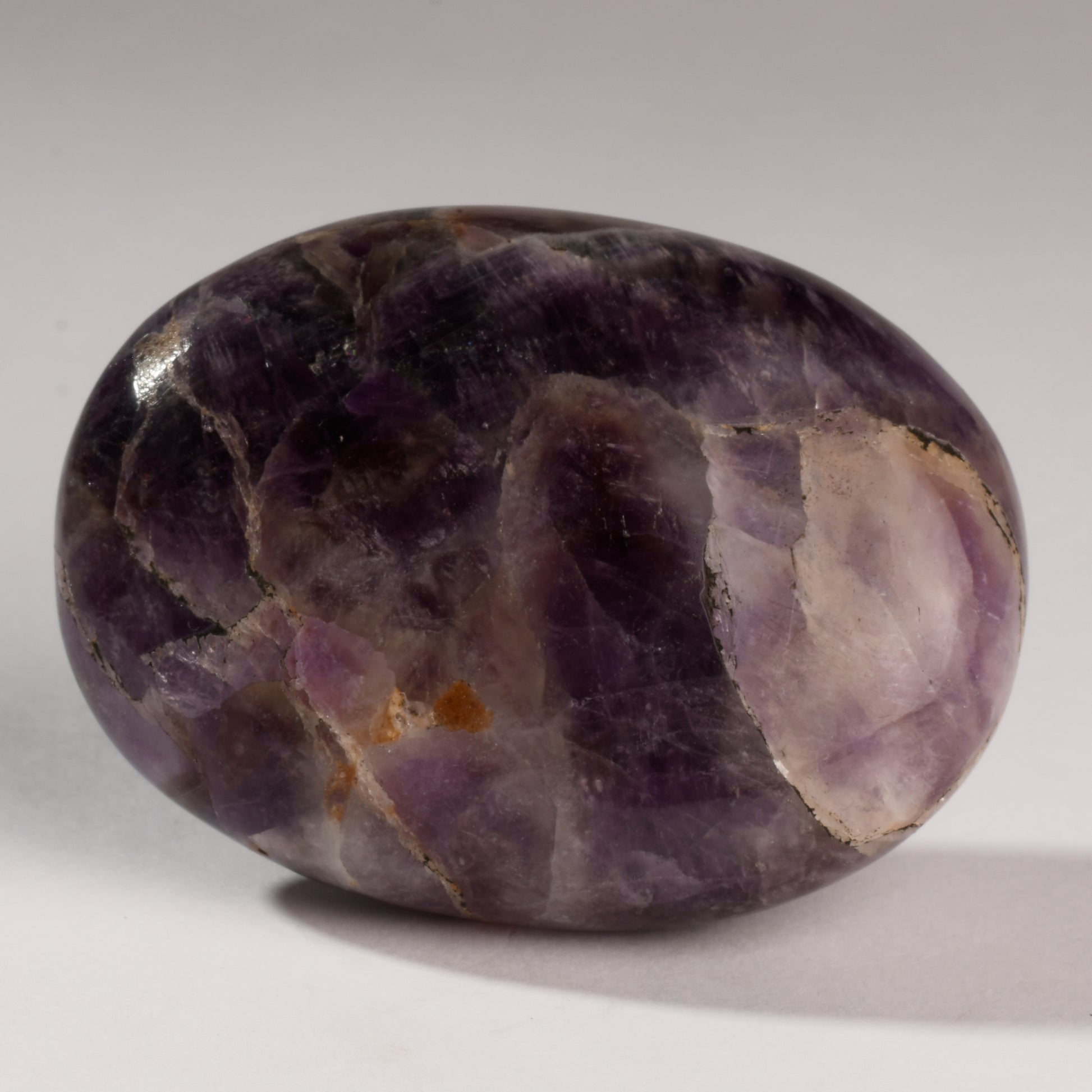 Real Amethyst Crystal Palm Stone