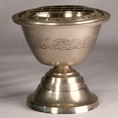 Real Incense Burner with Silver Polish