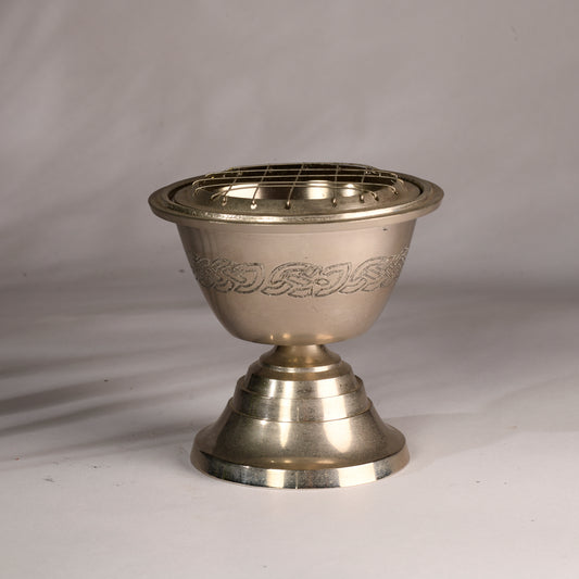 Real Incense Burner with Silver Polish