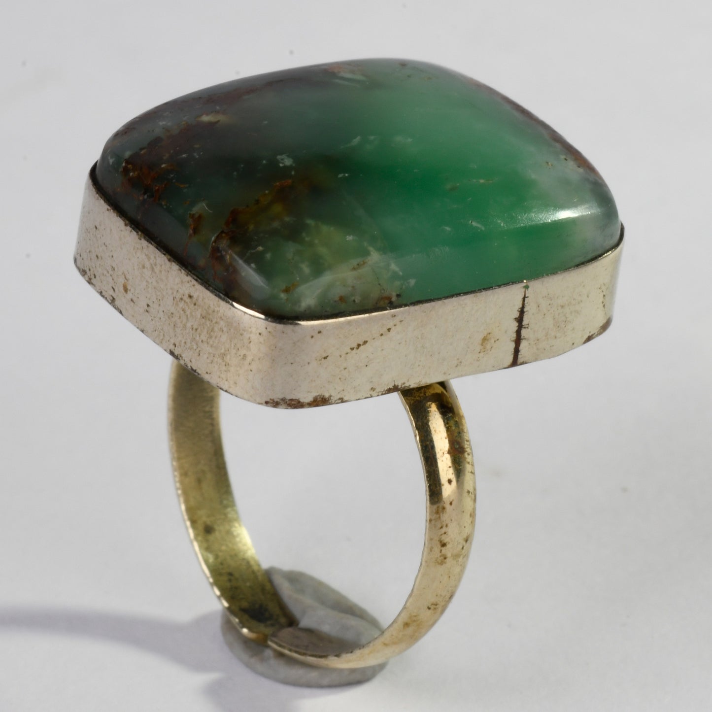 Real Chrysoprase Crystal and Stone Ring Jewellery