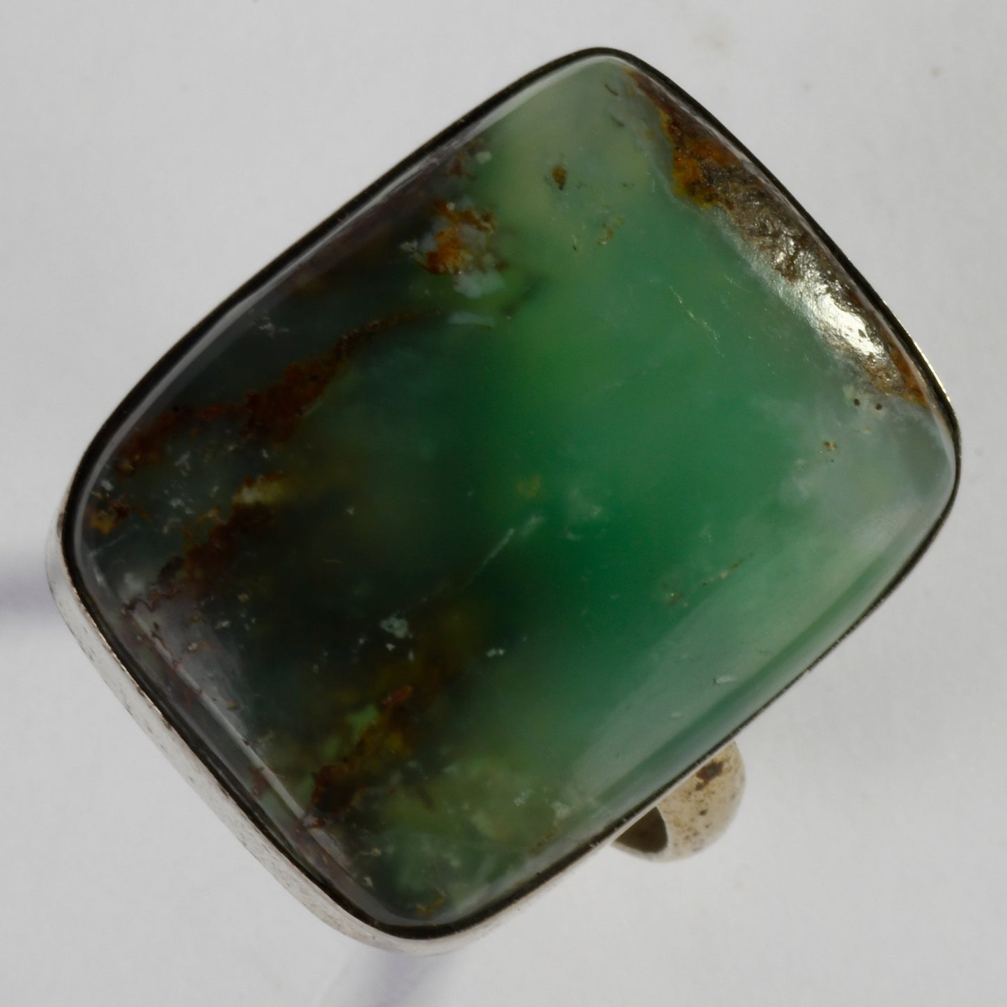 Real Chrysoprase Crystal and Stone Ring Jewellery