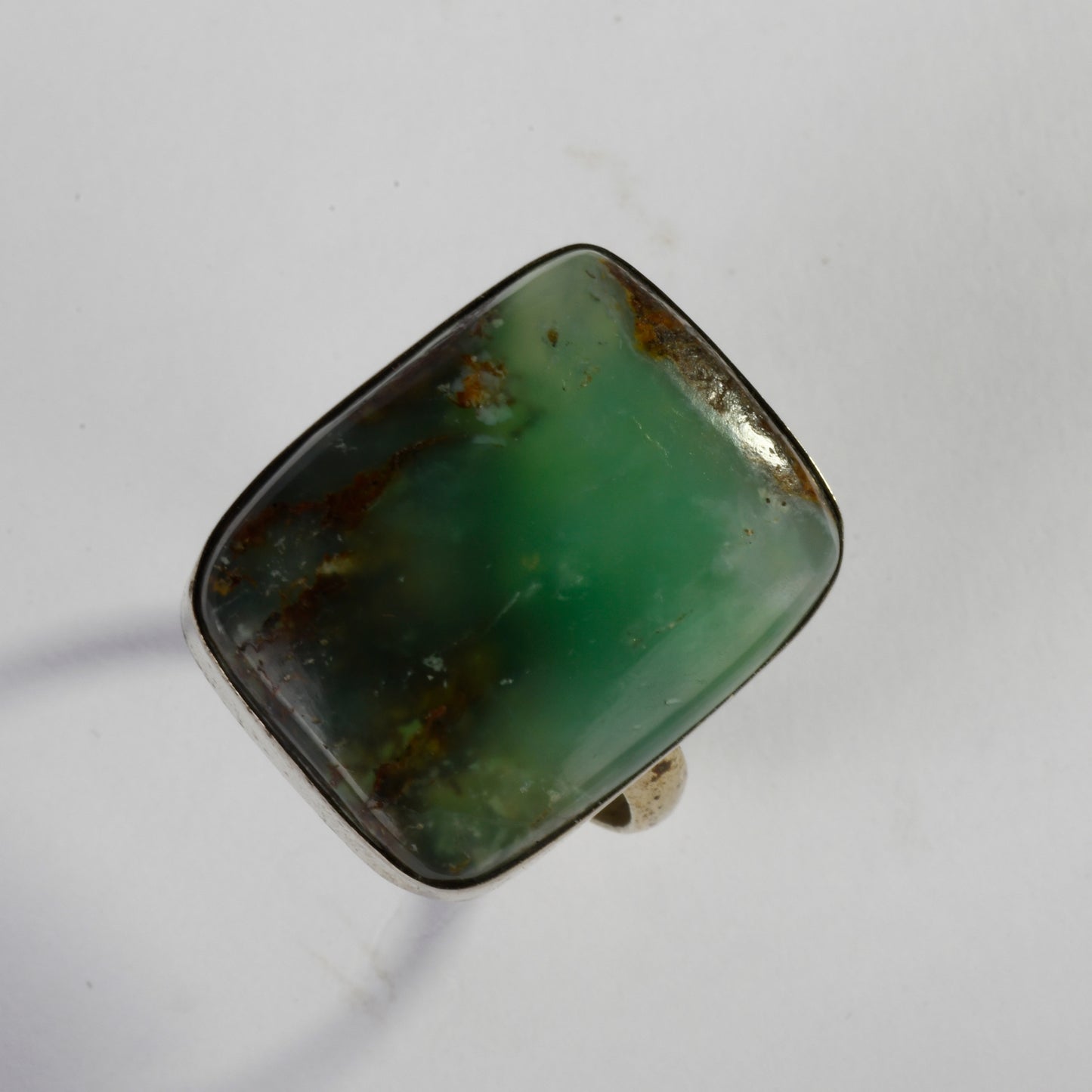 Real Chrysoprase Crystal and Stone Ring Jewellery