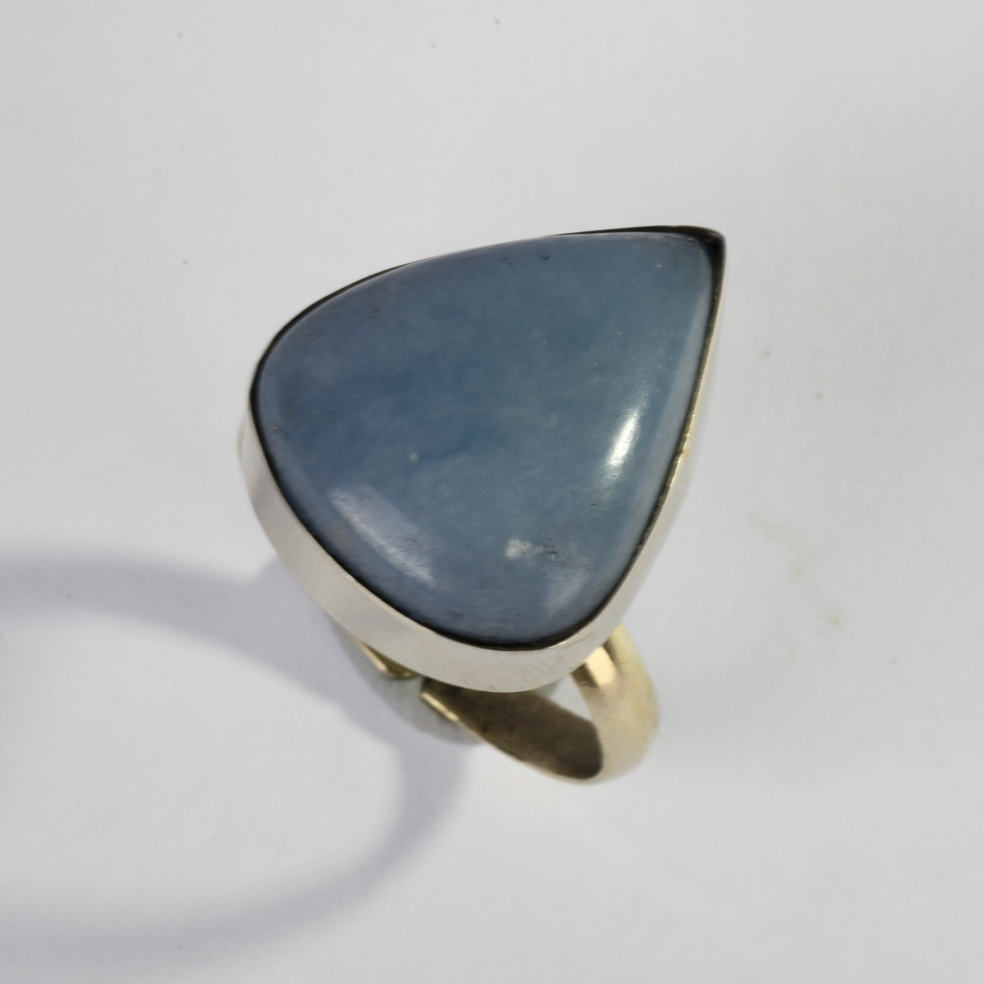 Real Angelite Crystal and Stone Ring Jewellery