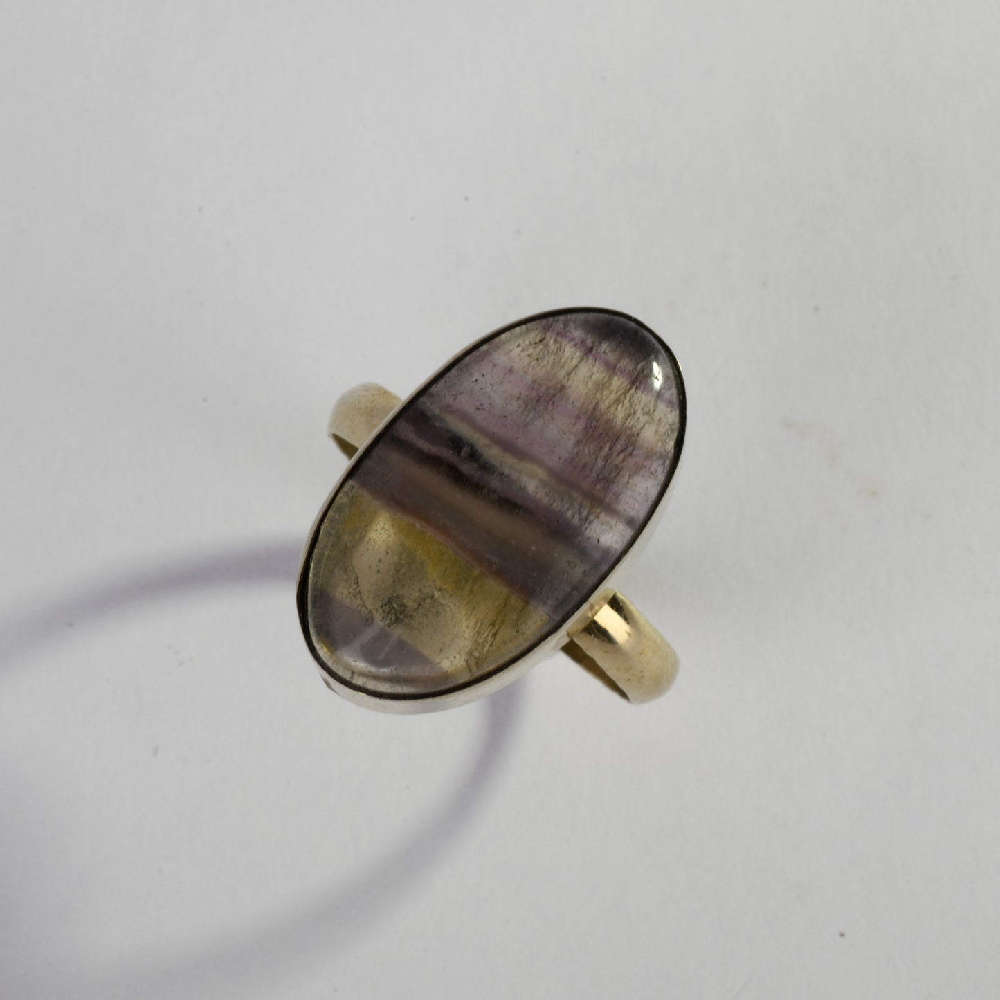 Real Multi Fluorite Crystal and Stone Ring Jewellery