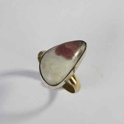 Real Peach Moonstone Crystal and Stone Ring Jewellery