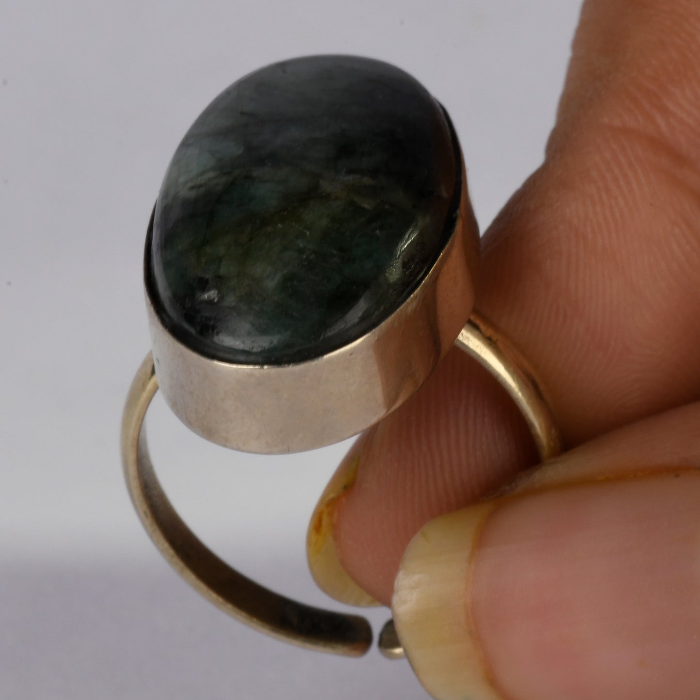 Real Emerald Crystal and Stone Ring Jewellery