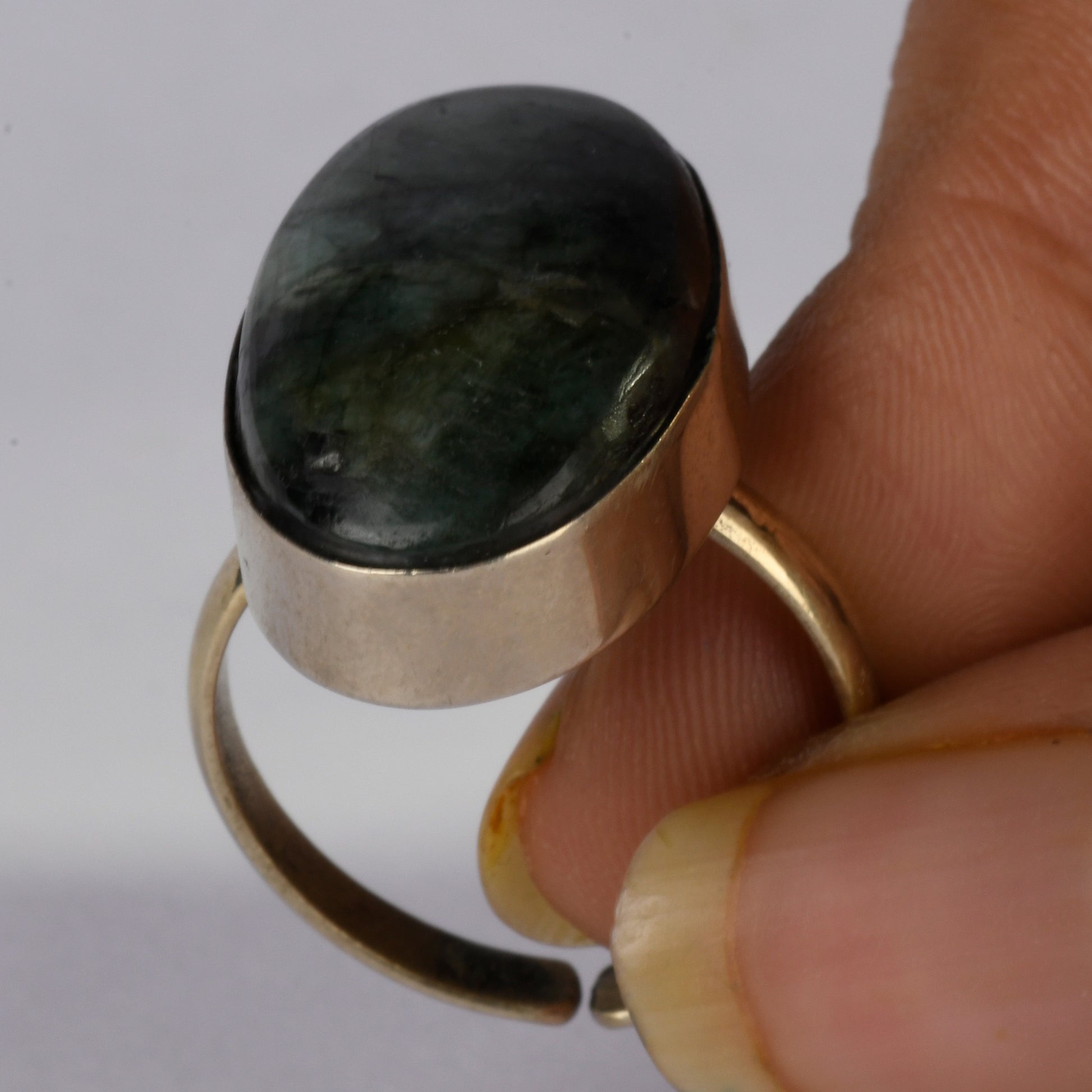 Real Emerald Crystal and Stone Ring Jewellery