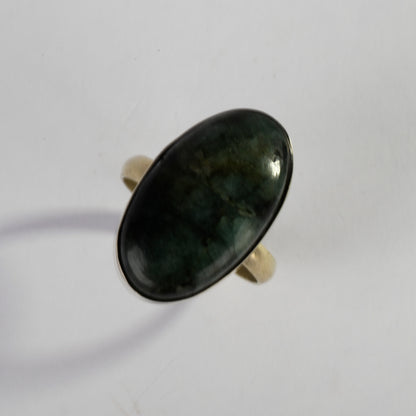 Real Emerald Crystal and Stone Ring Jewellery