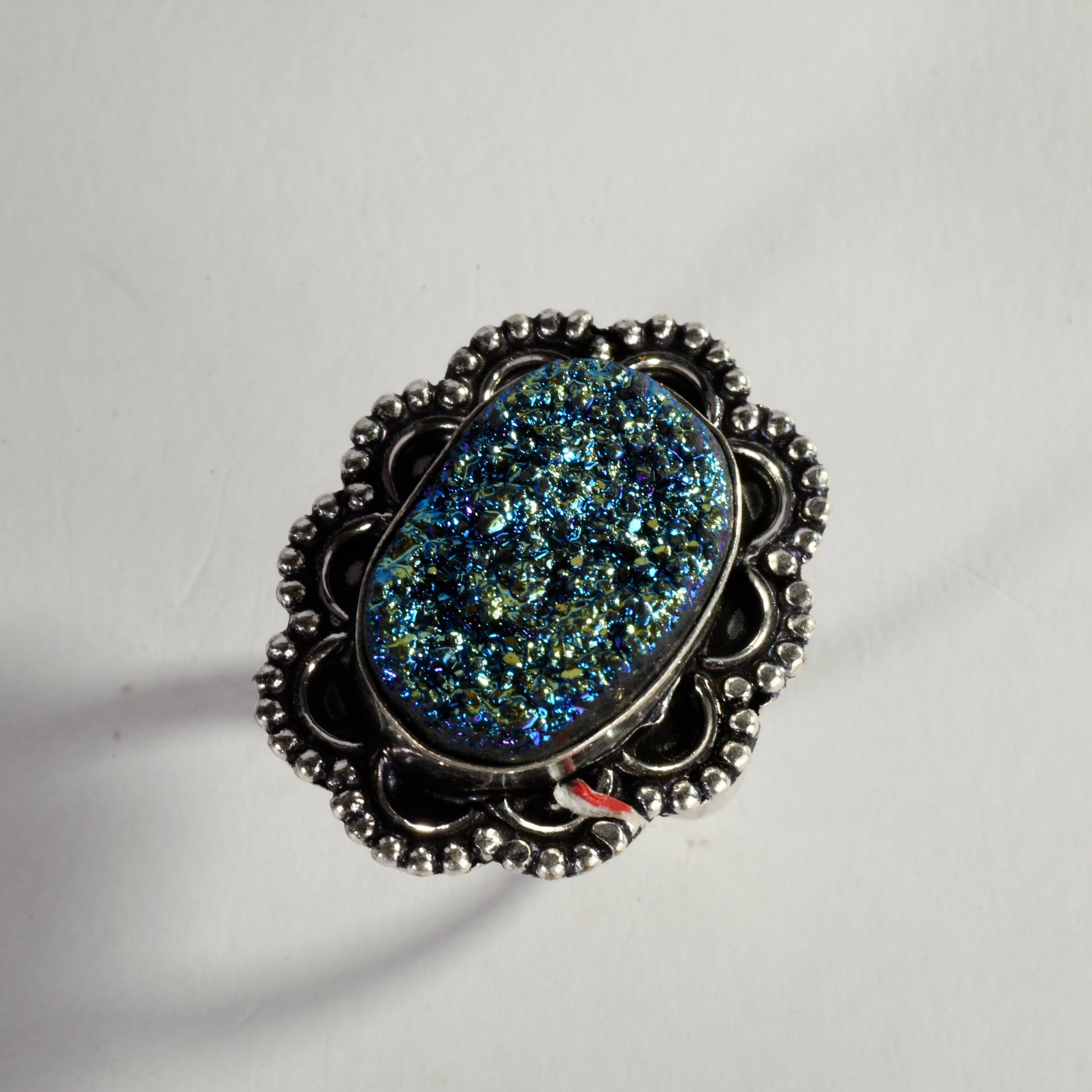 Real Druzy Agate Crystal and Stone Ring Jewellery