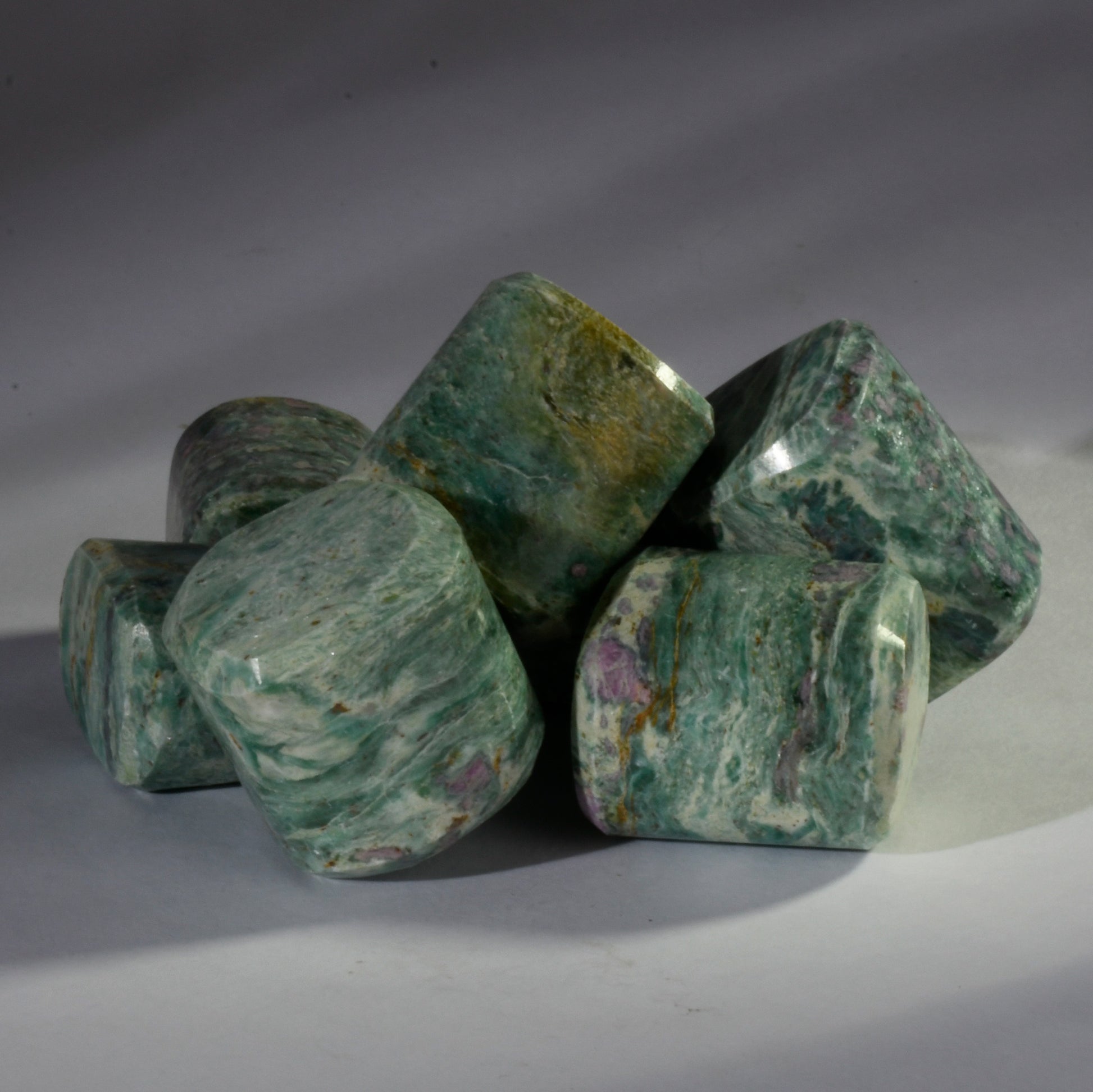 Real Ruby In Fuchsite Crystal Tumbles/Tumbled Stone